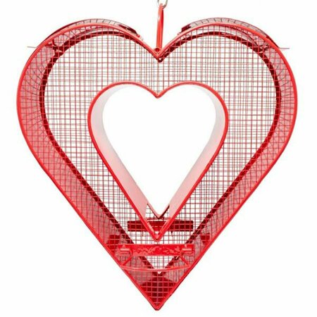 BACKYARD ESSENTIALS Red Heart Mesh FlyThru Feeder BE171